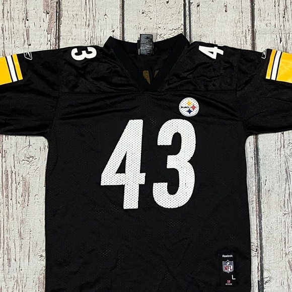 Boys Kids Troy Polamalu Pittsburgh Steelers Reebok NFL Football Jersey - Picture 4 of 8